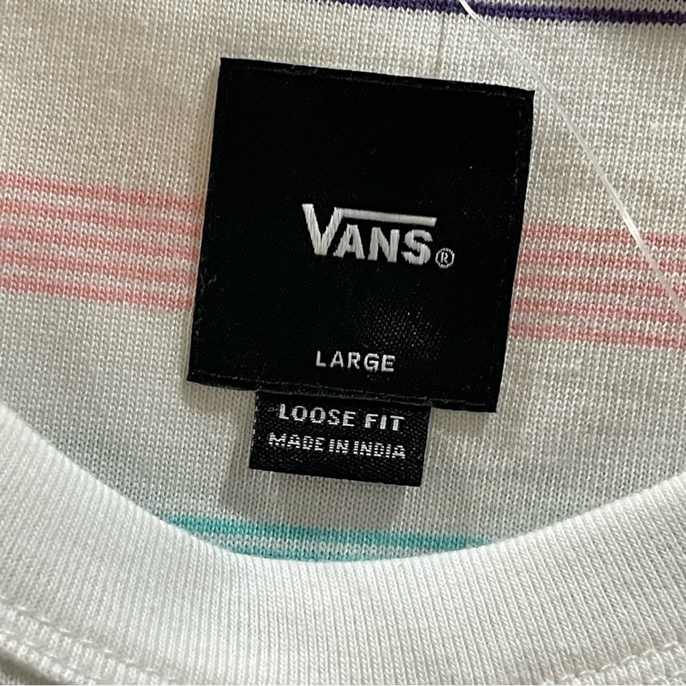 Vans men's 2023 Pride Stripe Short Sleeve Knit Tee new with tags size large - Picture 6 of 7
